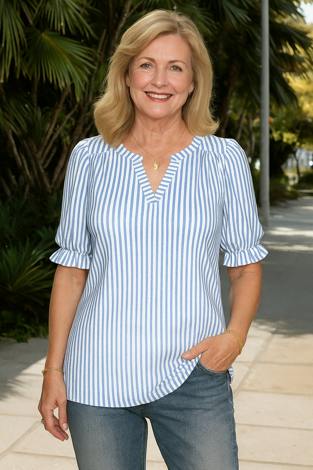 Simone | Everyday Stripe Blouse