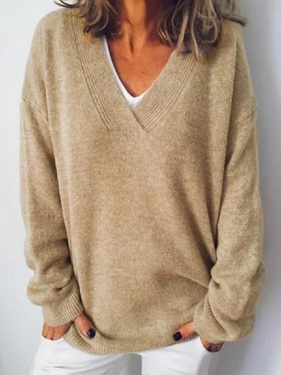 Monika - V-Neck Cashmere Pullover
