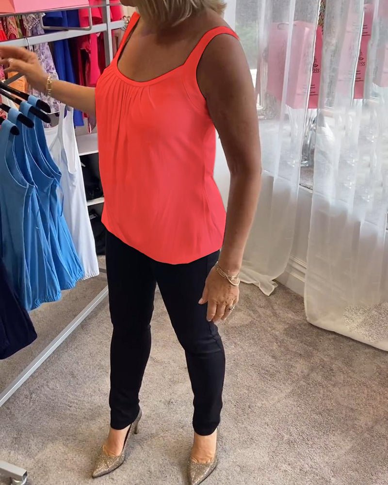 Vangie | Graceful Pleated Top