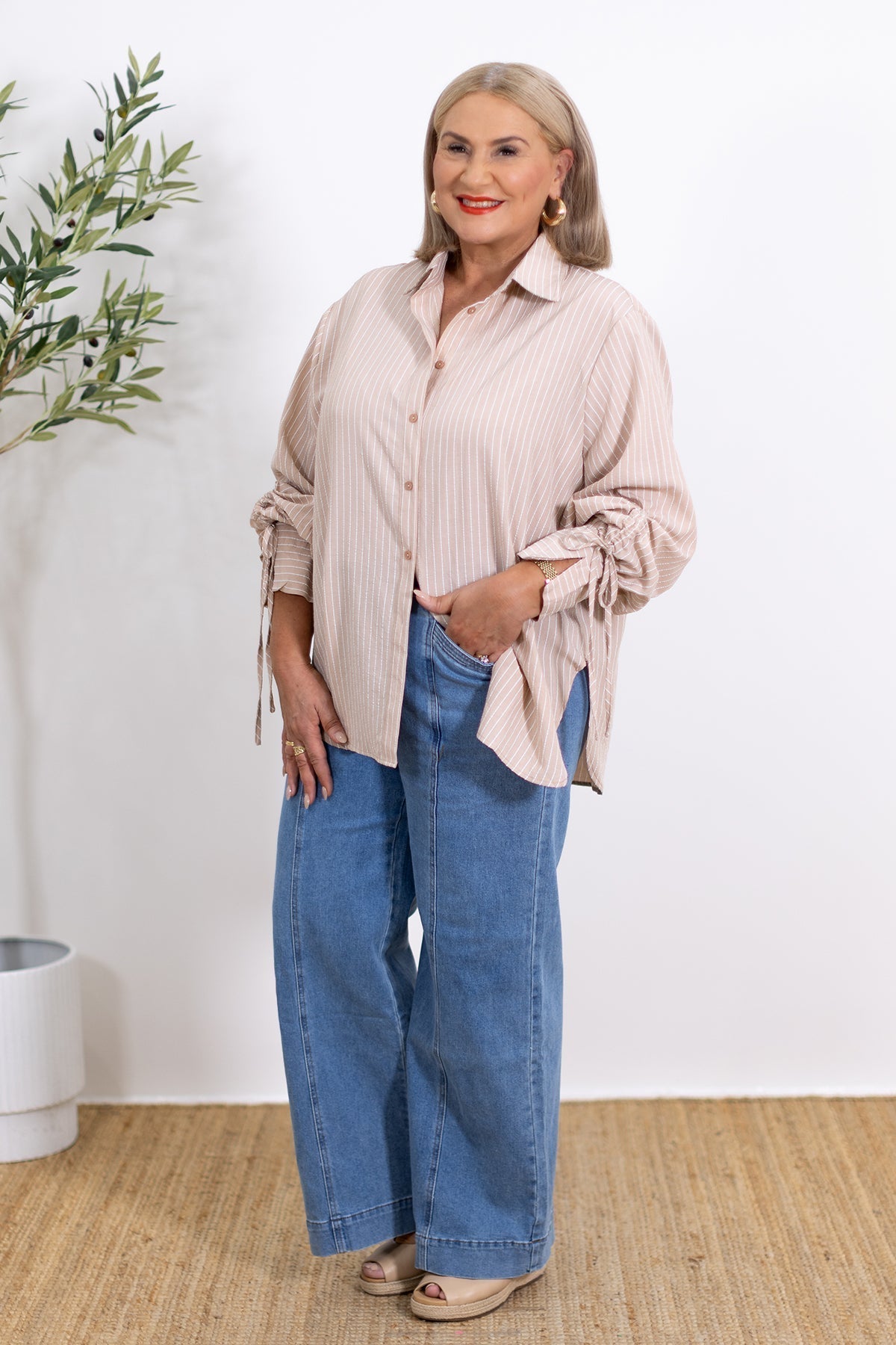 Laura | Oversized Striped Shirt