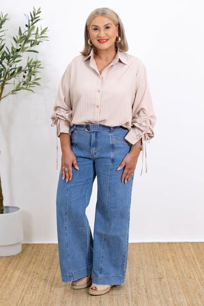 Laura | Oversized Striped Shirt