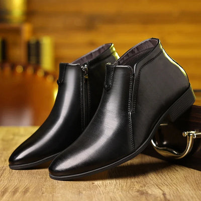 Pierre™ | Elegant Leather Boots (With Zipper)