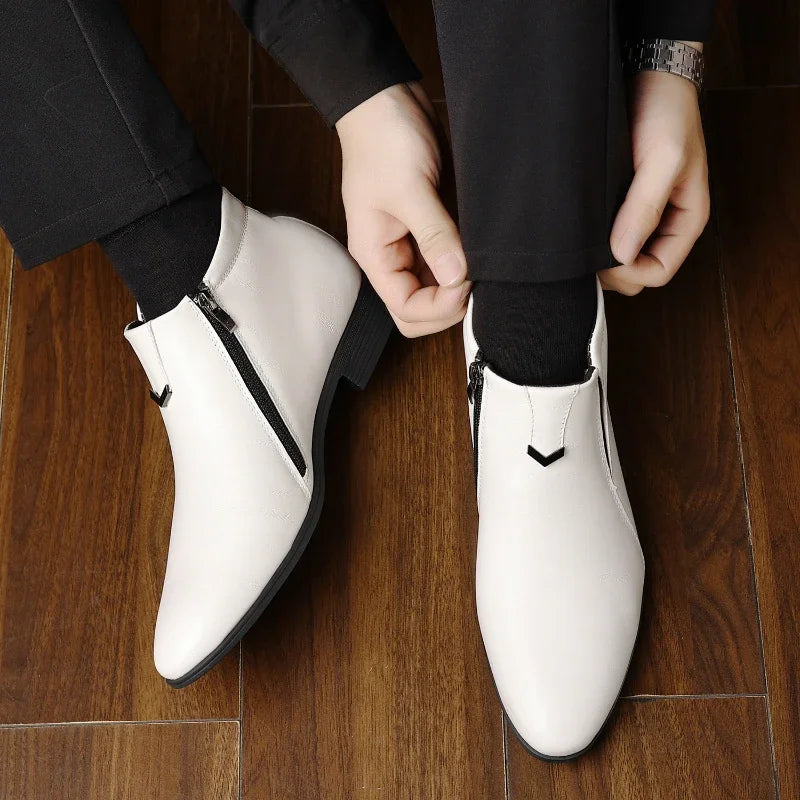 Pierre™ | Elegant Leather Boots (With Zipper)