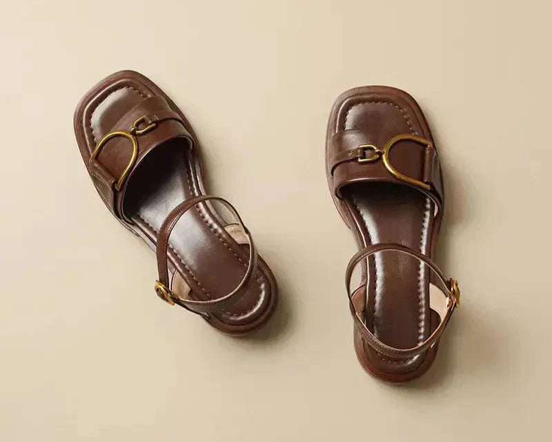 Amara | Buckle-Detail Flat Sandals™