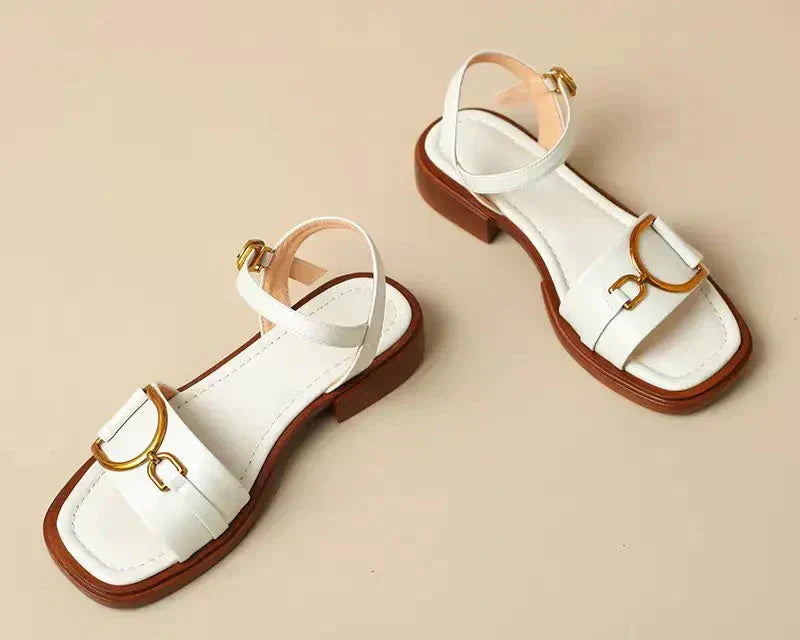 Amara | Buckle-Detail Flat Sandals™