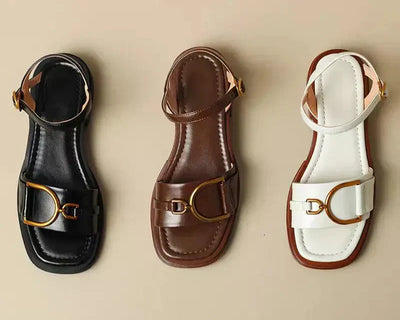 Amara | Buckle-Detail Flat Sandals™
