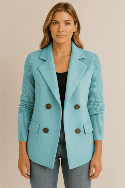 AMA | KNIT-SLEEVE BLAZER