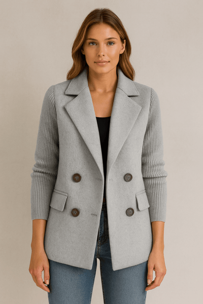 AMA | KNIT-SLEEVE BLAZER
