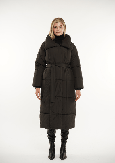 BLAIRE | EXTRA LONG LENGTH BULLETED BUTTON PUFFER JACKET