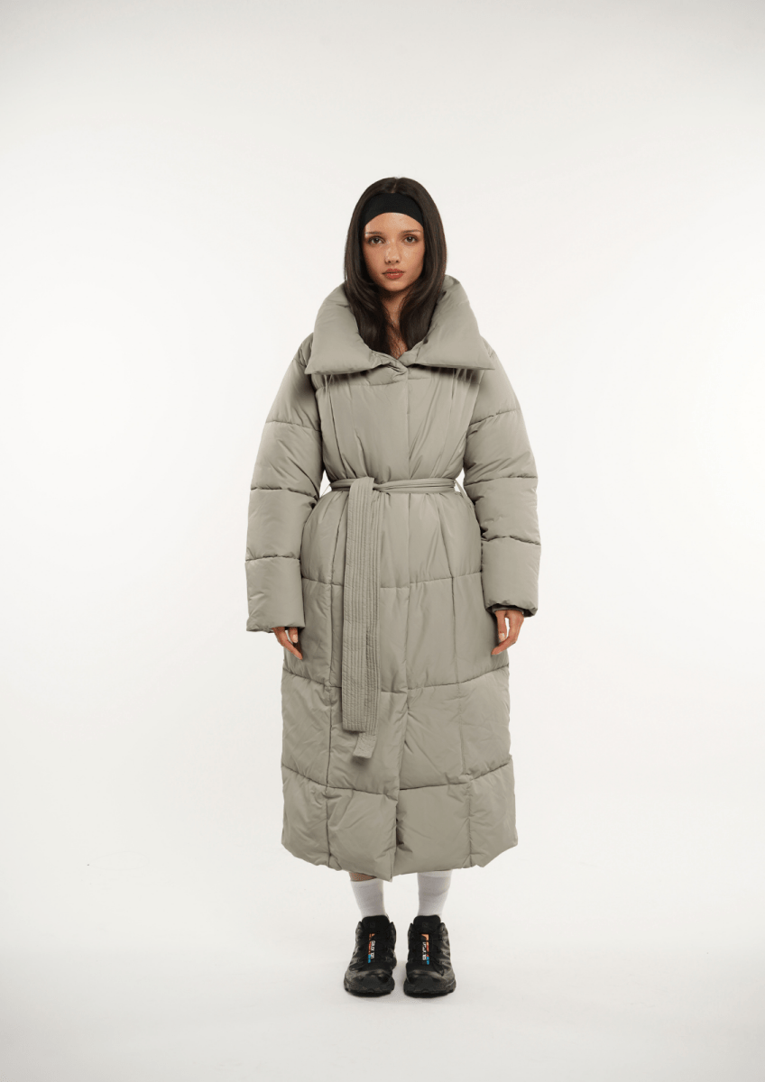 BLAIRE | EXTRA LONG LENGTH BULLETED BUTTON PUFFER JACKET