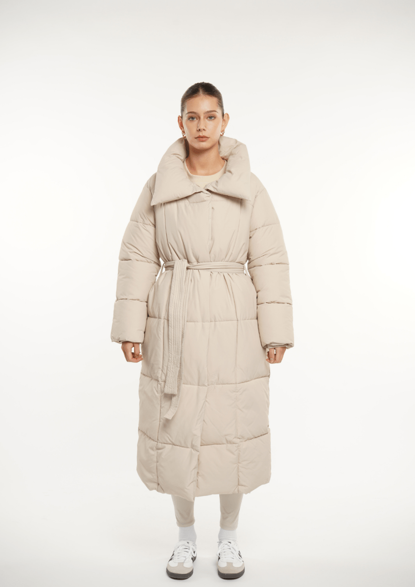 BLAIRE | EXTRA LONG LENGTH BULLETED BUTTON PUFFER JACKET