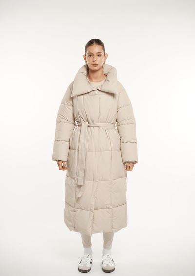 BLAIRE | EXTRA LONG LENGTH BULLETED BUTTON PUFFER JACKET
