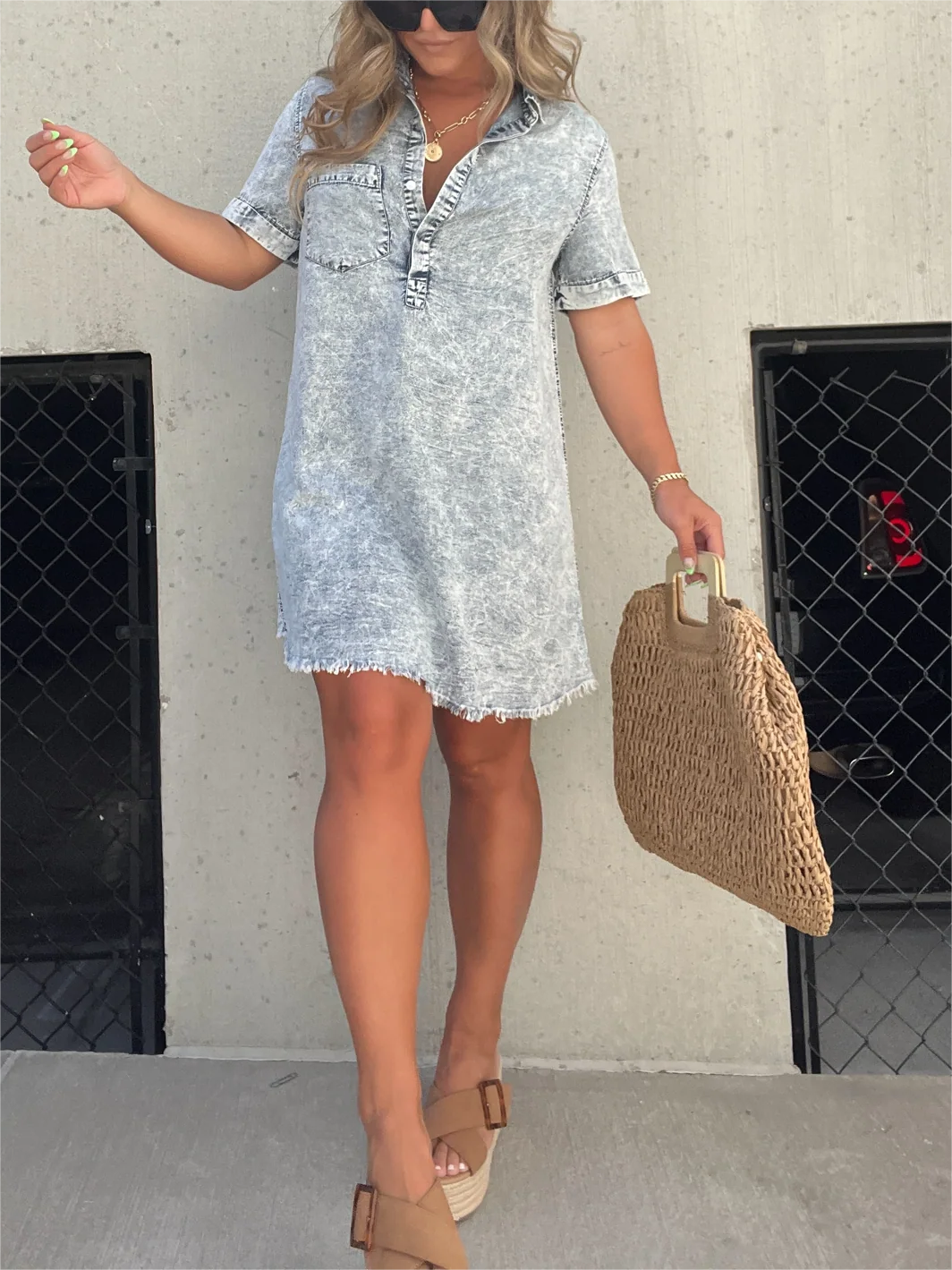 Levia | Summer Washed Shirt Dress