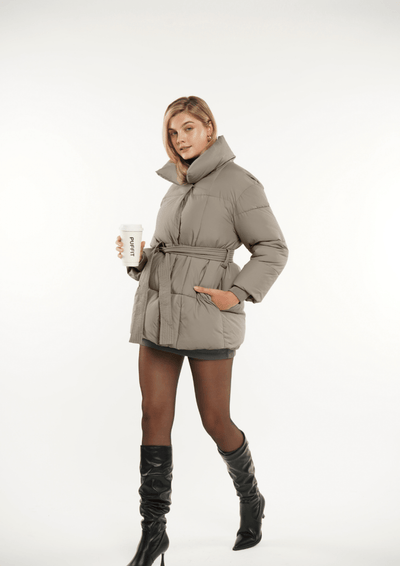 NOVA | MID LENGTH BELTED PUFFER JACKET