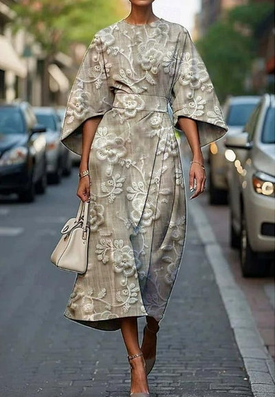 Angelica | Floral Charm Midi Dress